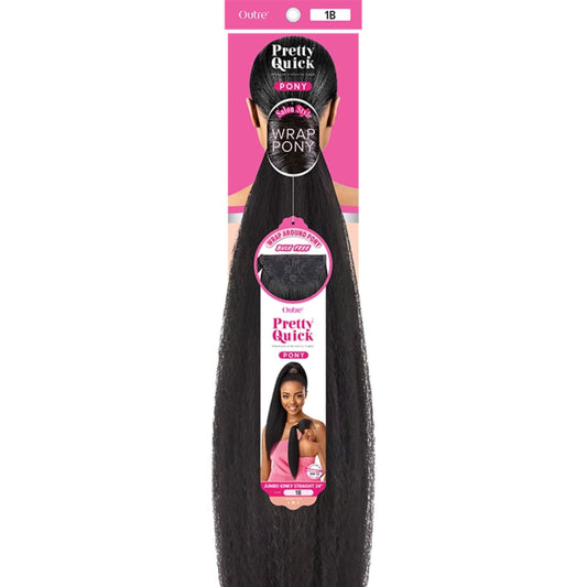 Synthetic Pretty Quick Wrap Ponytail -JUMBO KINKY STRAIGHT 24"