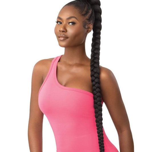 Synthetic Pretty Quick Wrap -NATURAL BRAIDED PONYTAIL 42"
